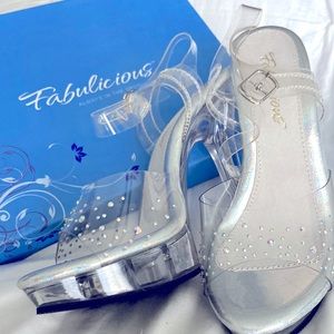 Fabulicious Andrea AB Rhinestone clear shoes